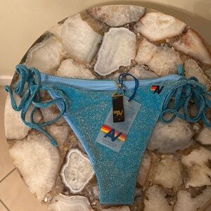 Aviator Nation Sparkling Blue Bikini Bottoms SOLD